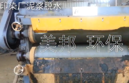 惠州博罗漂染厂污泥脱水视频（印染污泥脱水设备）